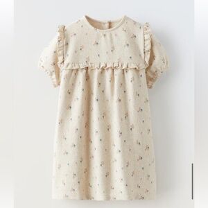 PRINTED HERRINGBONE DRESS